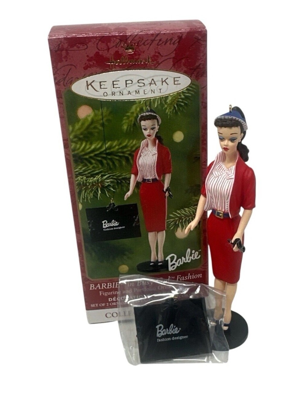 Hallmark Keepsake Barbie In Busy Gal Fashion 2001 Exclusive Christmas Ornament